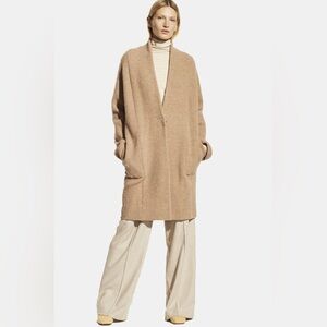 VINCE Collarless Cardigan Coat